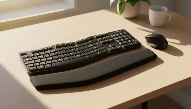 Optimale Tastaturposition für Ergonomie