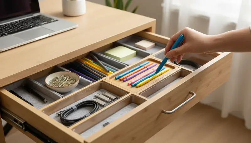 Ordnung am Schreibtisch: Schubladeneinsätze richtig nutzen