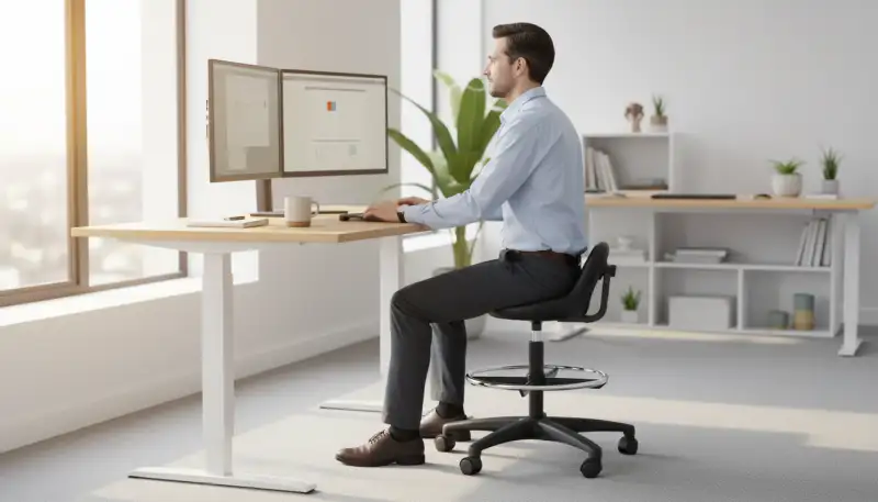 Stehhilfe: Dynamisch arbeiten, gesund bleiben