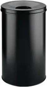 Durable Papierkorb Safe rund, selbstlöschender Deckel, Mülleimer groß 60l, schwarz, 330701