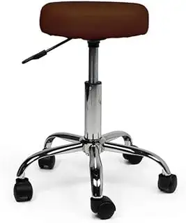 Ergonomisch Rollhocker Braun - Niedrig/ohne Fußstütze/Standardmäßige Räder