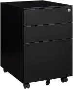 Sightlife Rollcontainer mit 3 Schubladen, Abschließbar Schublade unter Schreibtisch Container Sch...