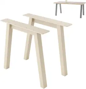 Tischfüsse Tischbeine Metall Beige 88x72x11cm Tischkufen DIY - Tischbein Set - T