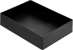 Amazon Basics Rechteckig Kunststoff-Organizer, Zubehörablage, 23.8 x 17 x 5 cm, Schwarz