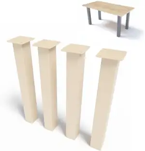 Tischfüsse Tischbeine Metall EINFACH Beige 72x11x11cm Tischkufen DIY - Tischbein