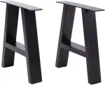 INMOZATA Tischkufen 2 Stück A Form Tischbeine Metall Möbelfüße Tischgestell Tischkufen mit Schrauben für Esstisch Schreibtisch Stizbank 70 x 7 x 71cm Schwarz