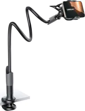 Lamicall Handy Halter für Bett, Schwanenhals Handy Halterung - Flexible Lang Arm