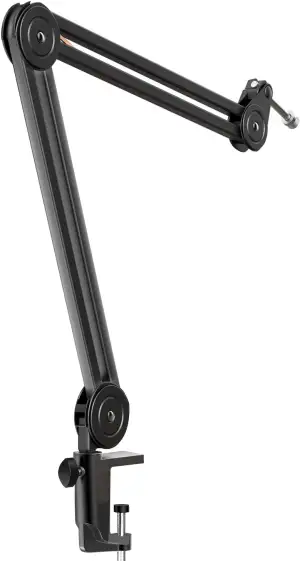 FIFINE Mikrofon Arm, Einstellbarer Mikrofon Ständer, 3/8" bis 5/8" Adapter, Mikrofonclip, DREI Kabelbinder