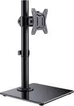 ErGear Monitor Halterung für 13-32 Zoll Plat/Curved Bildschirm, monitor ständer mount mit Gehärteter Glassockel, Monitorständer Höhenverstellbar mit Neigung ±45° Schwenken ±45° Drehen 360° VESA 75/100