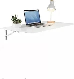 Wandklapptisch 100x60 cm Weiß Klapptisch Wandmontage Klappbarer Wandschreibtisch