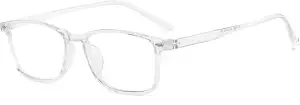 Suertree Blaulichtfilter Distanz Brille Leichte Kurzsichtige Brille Mode Myopia Brillen für Damen Herren Clear -0.5 Dioptrien