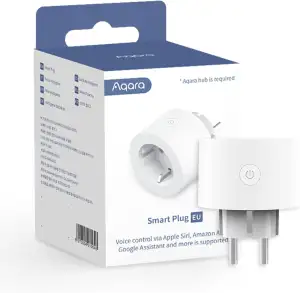 Aqara Zigbee Steckdose, Erfordert Aqara Hub, Smarte Steckdose mit Strommessung, 
