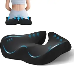 BRO Extra Großes Orthopädisches Sitzkissen mit Ice Silk Bezug, Memory-Schaum Erg