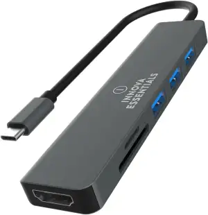 Innova 6-in-1 USB-C Hub mit 4K@30Hz HDMI, 85W Power Delivery, USB-A/C-3.0-Ports 