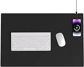 Drahtloses Lade-Mauspad mit 15W Qi-Magnetlader, 60x40 cm extra große Mausunterla