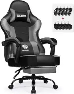 Gaming Stuhl Ergonomischer mit Fußstütze, Gamer Stuhl 150 kg Belastbarkeit, Gaming Chair Bürostuh...