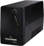Tecnoware Era Plus Unterbrechungsfreie Stromversorgung (USV), 1100 VA, einphasig, Pseudo-Sinuswelle, AVR-Stabilisierung, Schwarz
