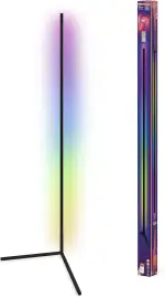 Osram Matter over Wifi Floor Corner LED Stehleuchte 1400mm, 14W, RGBW, 2700-6500K, WiFi, Fernbedienung, Schwarz, Ambientlicht