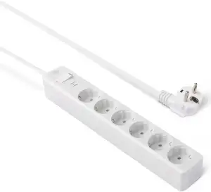 Amazon Basics 6-fach-Steckdosenleiste mit Überspannungsschutz, Verlängerungskabe