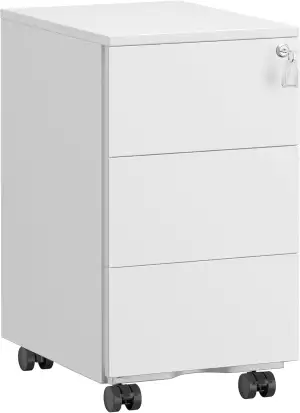 SONGMICS Schubladenschrank, Rollcontainer, mobiler Aktenschrank, Metallschrank, 