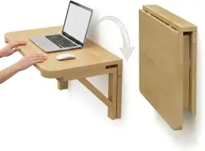 Generisch Wandklapptisch Massivholz, Platzsparender Klapptisch Wandmontage für K