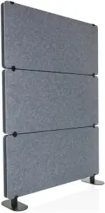 hjh OFFICE Akustiktrennwand FLEXMIUT Extend Trennwand Raumteiler freistehend, Sichtschutz für Büro und Zuhause, Grau