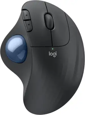 Logitech Ergo M575S kabellose Trackball-Maus, kabellose ergonomische Maus mit Bl