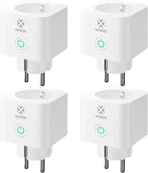 Woox Alexa Steckdose Stromverbrauch Messen 4 Stück, WLAN Steckdose mit Stromzähl