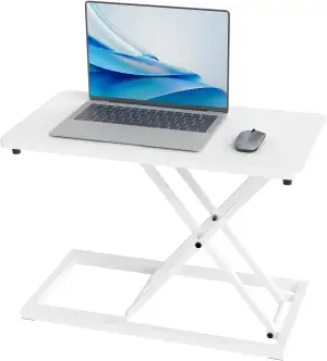 Weiß Höhenverstellbarer Stehpult Konverter,34 * 60cm Steh-Sitz Schreibtisch,Ultr