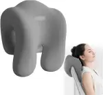 Nackenstütze mit Memory-Effekt | Bürostuhl Nackenkissen | Kopfstützenkissen für Erwachsene & Studenten | Dunkelgrau (Grau)