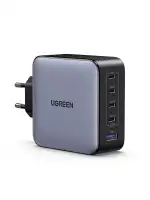 UGREEN Nexode USB C Ladegerät 100W 5-Port GaN Netzteil Mehrfach PD Charger Multiports unterstützt PPS 45W kompatibel mit MacBook Pro/Air, HP Laptop, iPad Serien, iPhone 17, 16 Pro, Galaxy S25