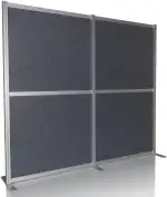 hjh OFFICE Akustiktrennwand FLEXMIUT MODUL schallabsorbierende Trennwand, freistehender Sichtschutz für Büro und Zuhause, Grau