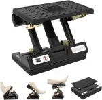 Fußstütze Pro | Massagerolle & Perlen | für Auto, Untertisch, Zuhause, Zug, flexible Höhenverstel...