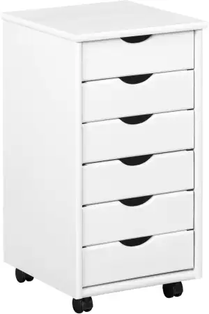 Inter Link – Rollcontainer – Rollcontainer mit 6 Schubladen – Bürocontainer - Rollschrank – Rollw...