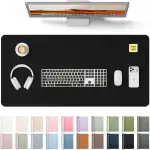 YSAGi Schreibtischunterlage 80x40cm, Premium Leder Mauspad XXL, Rutschfeste Tischunterlage Schrei...