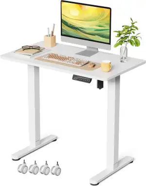 Höhenverstellbarer Schreibtisch 88 x 50 cm, Einteilige Tischplatte Sitz-Steh-Sch