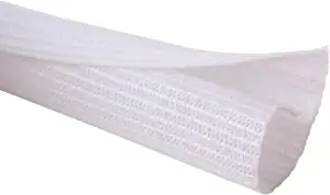 Alex Tech 13mm-3.1m selbstschließend Kabelschlauch gewebter Kabelmantel Kabelschutz zuschneidbar Weiß Für TV Computer Heimkino Automobilkabel zu Hause und im Büro