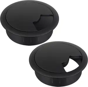 2 Stück Kabeldurchführung Schreibtisch 60mm Kabeldurchlass Kunststoff Schreibtis