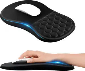 EooCoo Mauspad, Ergonomisches Mousepad mit Handauflage & Massage-Noppen, Gaming 