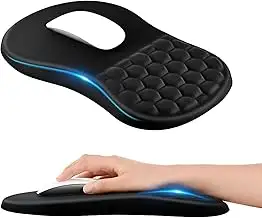 EooCoo Mauspad, Ergonomisches Mousepad mit Handauflage & Massage-Noppen, Gaming Memory-Schaum Mau...