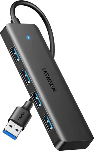 UGREEN USB Hub 3.0, USB Splitter 4 Port Ultra Slim with 5Gbps Data Transfer, USB