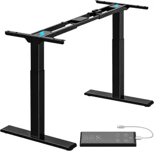 ALLDREI Höhenverstellbarer Schreibtisch Gestell 2 Motoren, mit Type C Port, elek