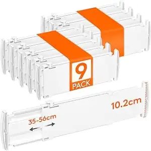 Lifewit 9 Stück Schubladentrenner, Verstellbar Schubladen Trenner für Innenlänge