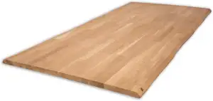 Tischplatte Eiche Massiv Baumkante (80 x 120 cm, Eiche, naturbelassen)