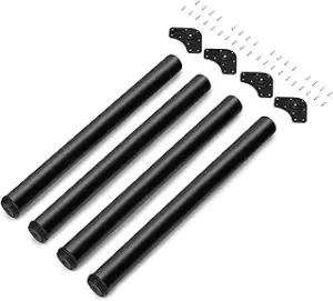 Emuca Verstellbare Tischbeine im 4er-Set, schwarz, 2034514