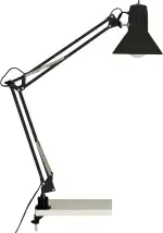 BRILLIANT Lampe, Hobby Schreibtischklemmleuchte schwarz, Metall, 1x A60, E27, 40W,Normallampen (nicht enthalten)