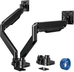 ELIVED Monitor Halterung 2 Monitore für 13-39" Bildschirme, Gasfeder Monitor Arm