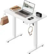 WOLTU Höhenverstellbarer Schreibtisch Elektrisch mit Memory-Funktion & Kollisionsschutz, 80kg Tragkraft, Leise, Computertisch für Homeoffice Arbeitszimmer, 80 x 48 cm, Weiß