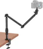 Webcam Ständer Halterung, 78,4 cm Schreibtisch Kamera Halterung mit 1/4'' Schrauben für DSLR Kameras, Ringlicht, Projekto, Logitech Webcam, Handcam, Gopro Hero 8 7 6 5