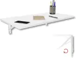 KDR Wandklapptisch 80x40 cm Weiß – Klappbarer Tisch zur Wandmontage – als Esstisch, Schreibtisch, Küchentisch oder Arbeitsplatz – Platzsparend & vielseitig einsetzbar
